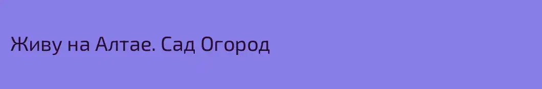 Живу на Алтае. Сад Огород